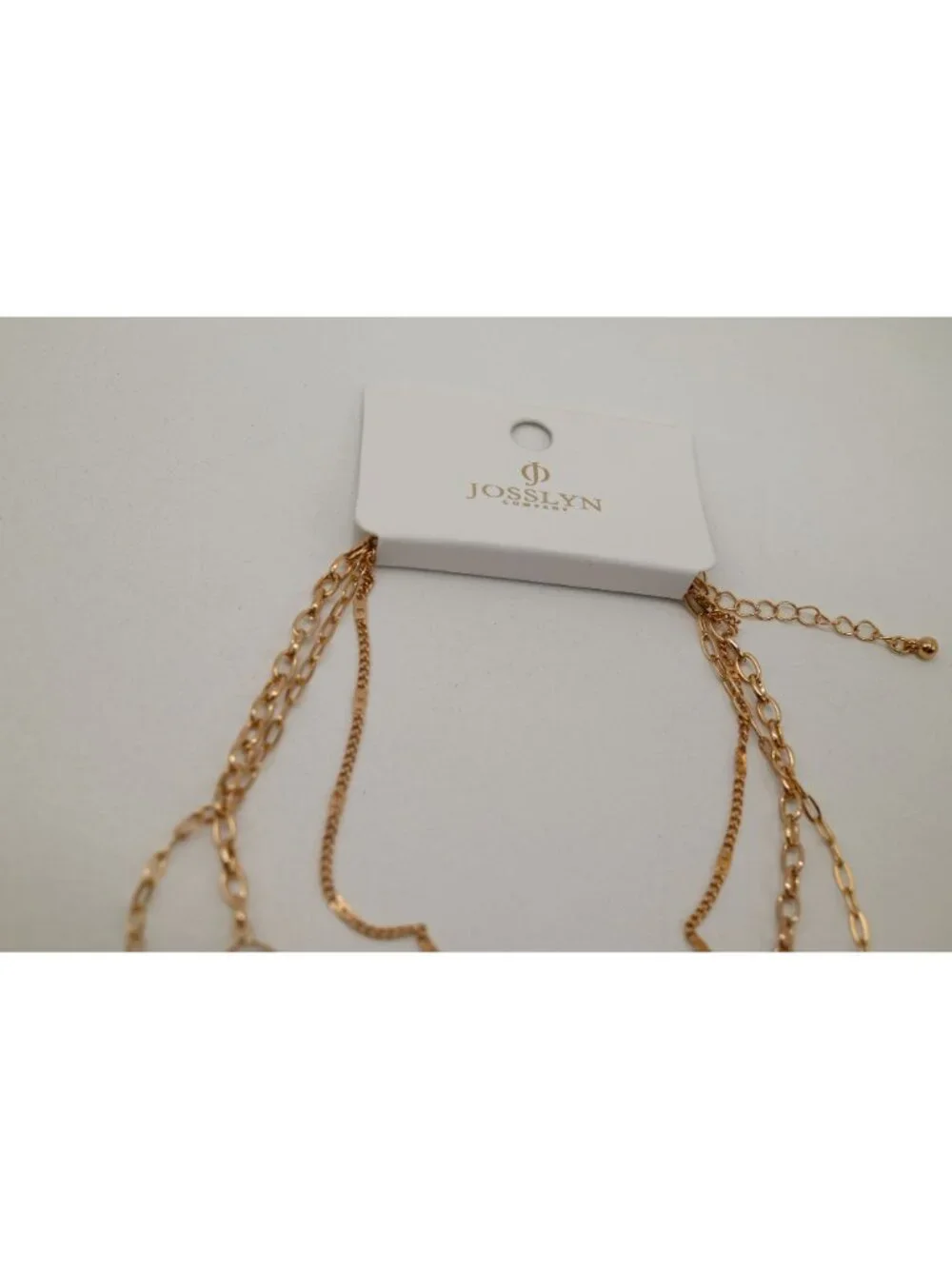 NWT Josslyn Multi Pearl Layer Pearl Sun Cross Charm Necklace Gold Tone Stack